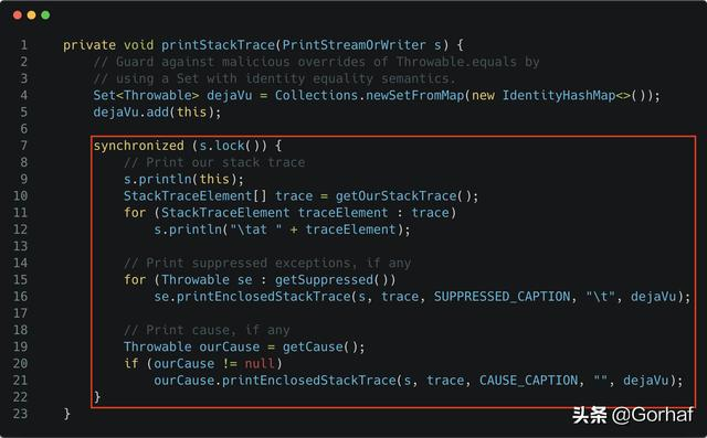 “全栈2019”Java异常第十三章：访问异常堆栈跟踪信息