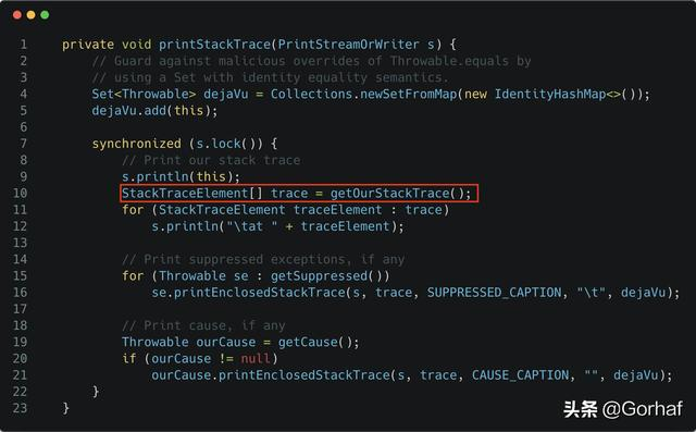 “全栈2019”Java异常第十三章：访问异常堆栈跟踪信息
