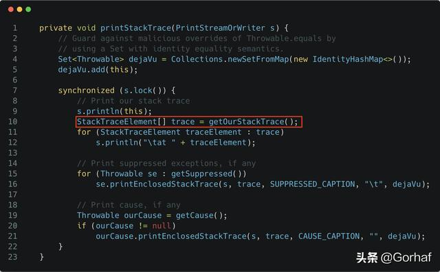 “全栈2019”Java异常第十三章：访问异常堆栈跟踪信息