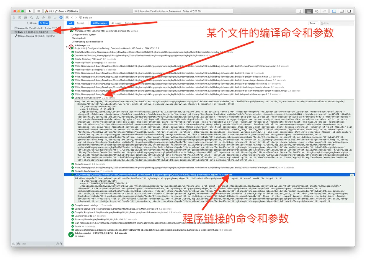 程序编译链接命令流程图