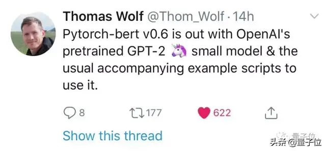 编故事的OpenAI模型，已加入PyTorch BERT豪华阵容|GitHub 3600星