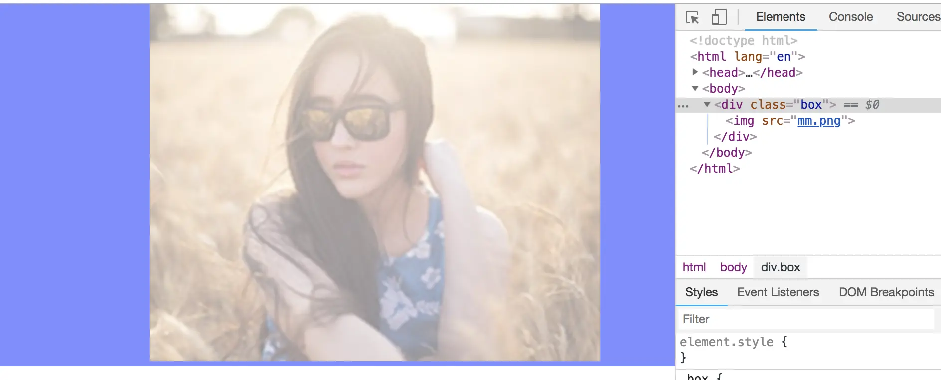 opacity 属性值小于 1 的元