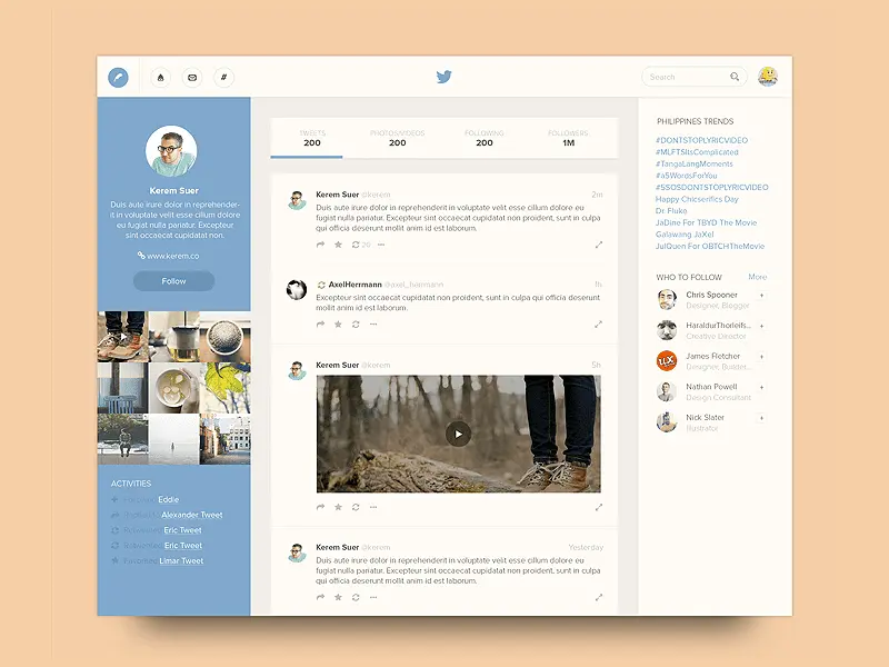Twitter个人资料重设计