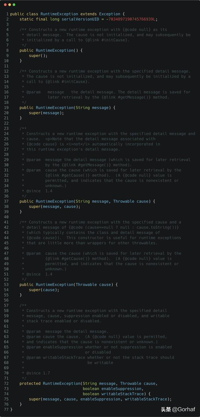 “全栈2019”Java异常第十九章：RuntimeException详解
