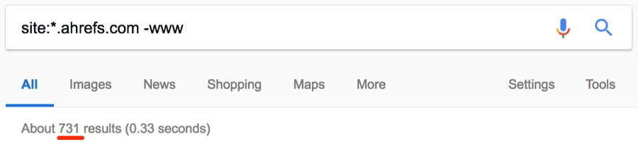 ahrefs 子域名索引数