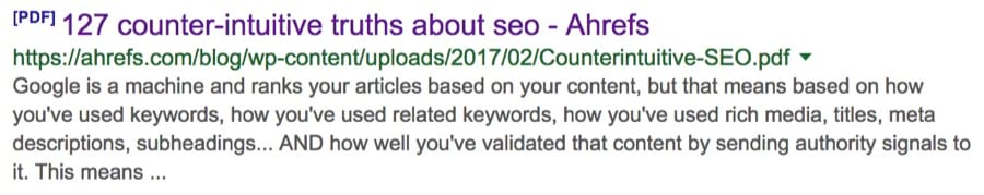 ahrefs 索引中的 pdf 文件