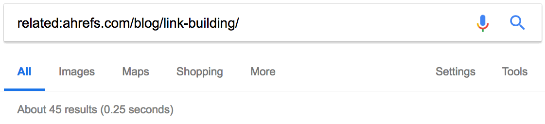 related link building 谷歌操作符