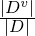 \frac{\left |D^v  \right |}{\left |D  \right |}