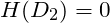 \[H(D_{2}) = 0\]