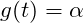 g(t)=\alpha