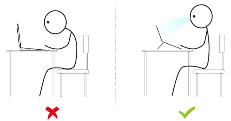 抬起头来看屏幕