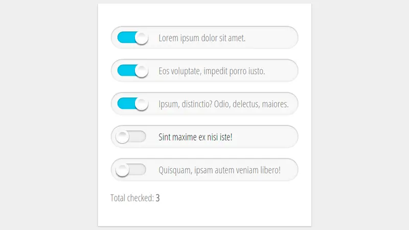 Demo Image: Realistics Checkboxes