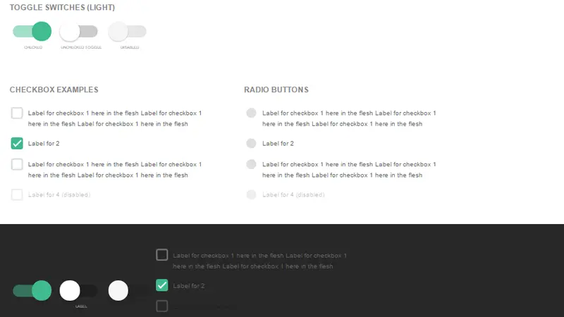 Demo Image: Checkbox/Radio/Toggle Switches