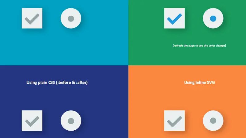 Demo Image:    Styling Checkboxes And Radio Buttons With CSS