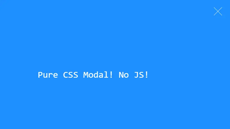 Demo Image: Pure CSS Modal