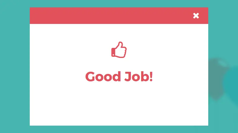 Demo Image: Flat Modal Window