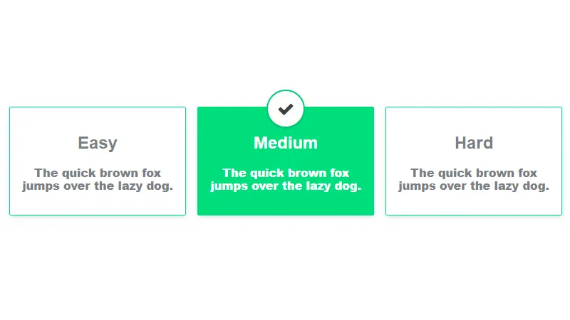 Demo Image: Radio Selects