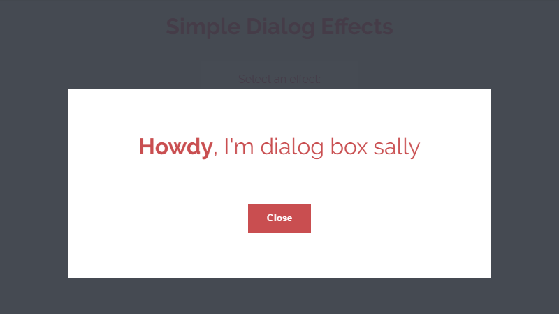 Demo Image: Simple Dialog Effects