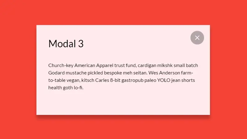 Demo Image: Responsive Modal Design
