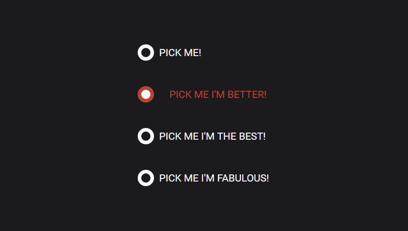 Demo Image: Styling radio buttons