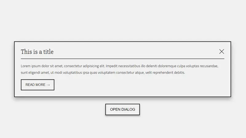 Demo Image: Simplistic Dialog