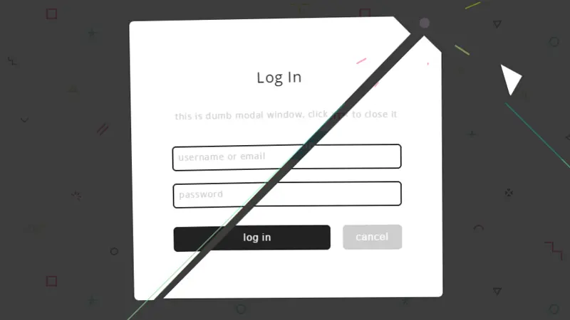 Demo Image: Modal Window Destroy Concept