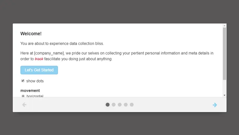 Demo Image: An Onboarding Modal With Vue.js