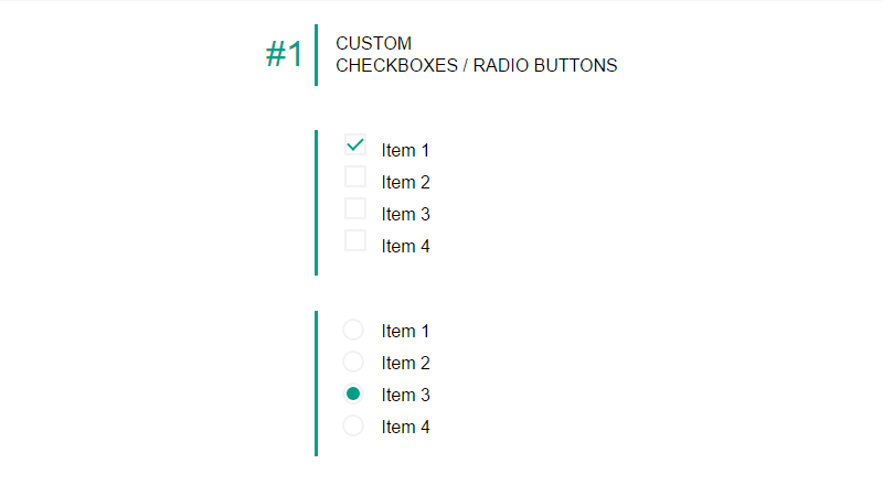 Demo Image: Custom Checkboxes/Radio Buttons