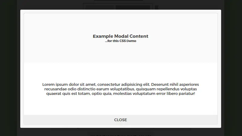 Demo Image: Simple, Flexible And Responsive Flexbox-Based Modal