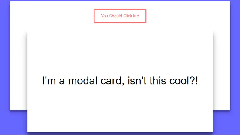 Demo Image: Push Modal Idea