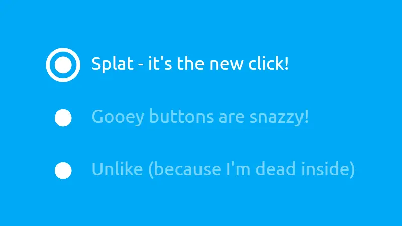 Demo Image: SVG Splat Radio Buttons