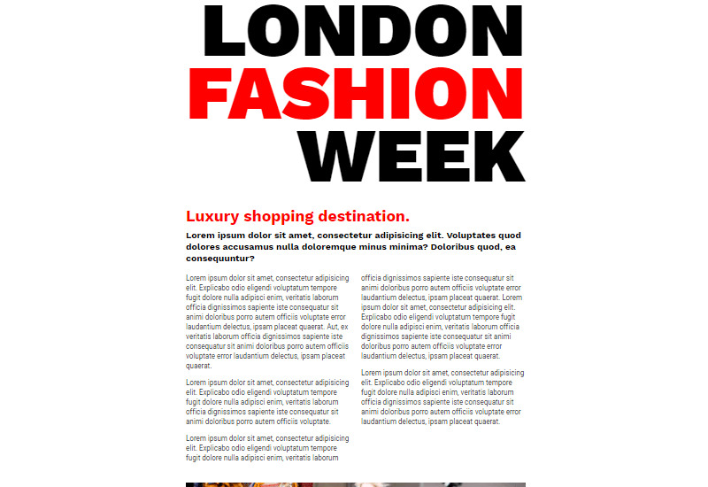Demo Image: London Fashion Week // CSS Grid