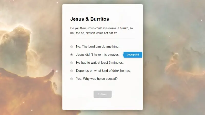 Demo Image: Hidden Radio Messages/Tooltips