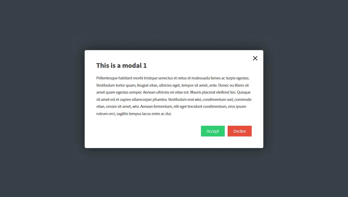 Demo image: Super Simple Easy Modal