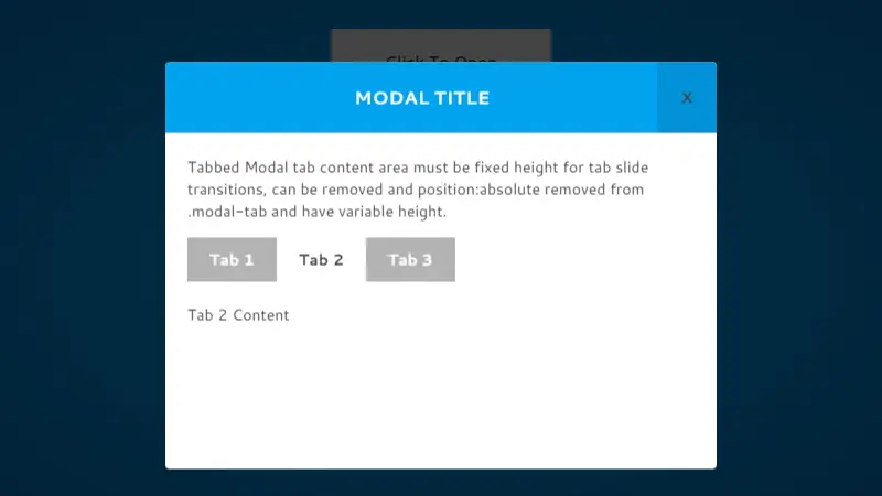 Demo Image: Pure CSS Animated Modals