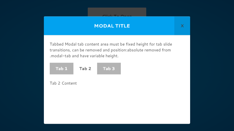 Demo Image: Pure CSS Animated Modals