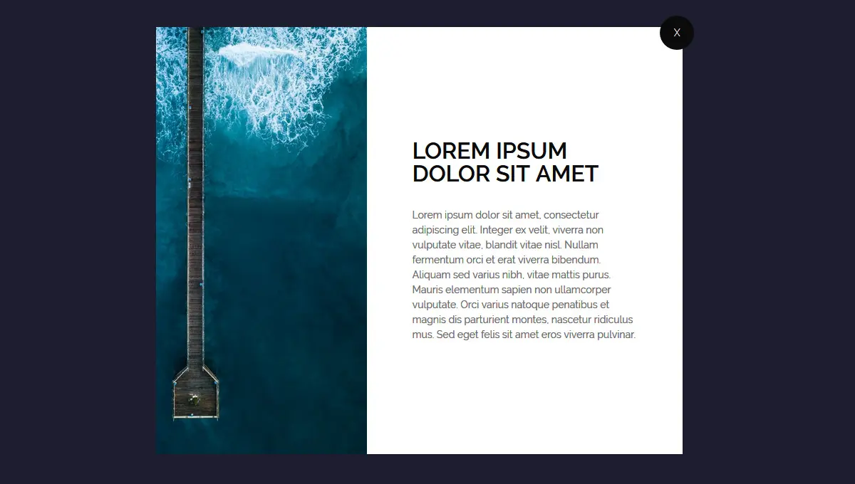 Demo image: CSS Popup