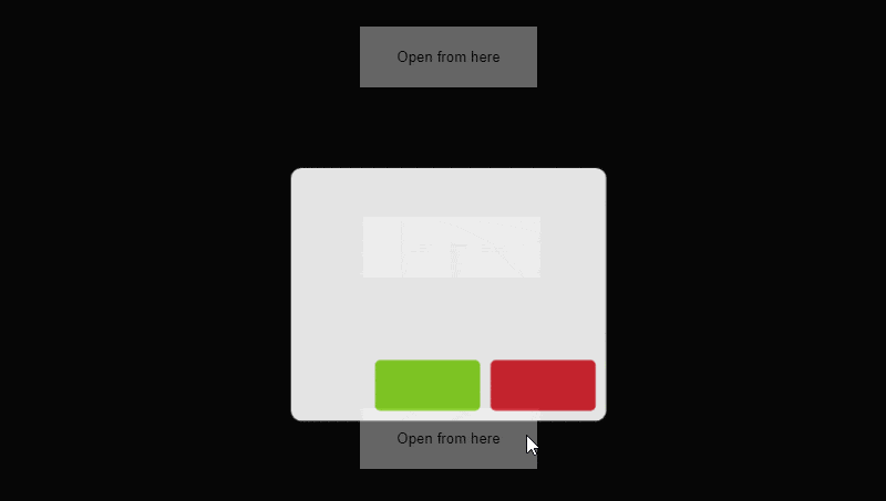 Demo Image: Animate Modal Out From Trigger