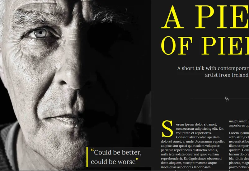 Demo Image: Magazine Layout - A Piece Of Pierce