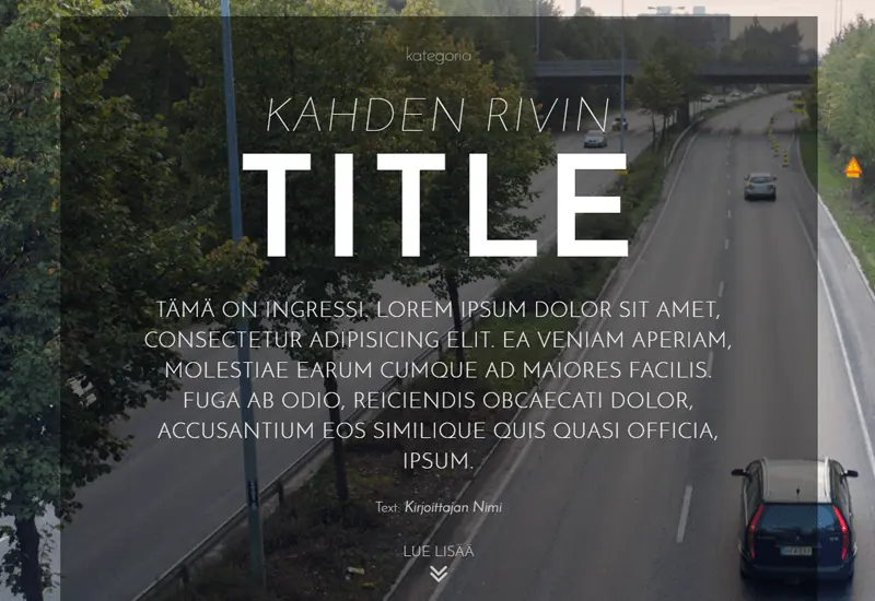 Demo Image: Magazine Style Article Layout