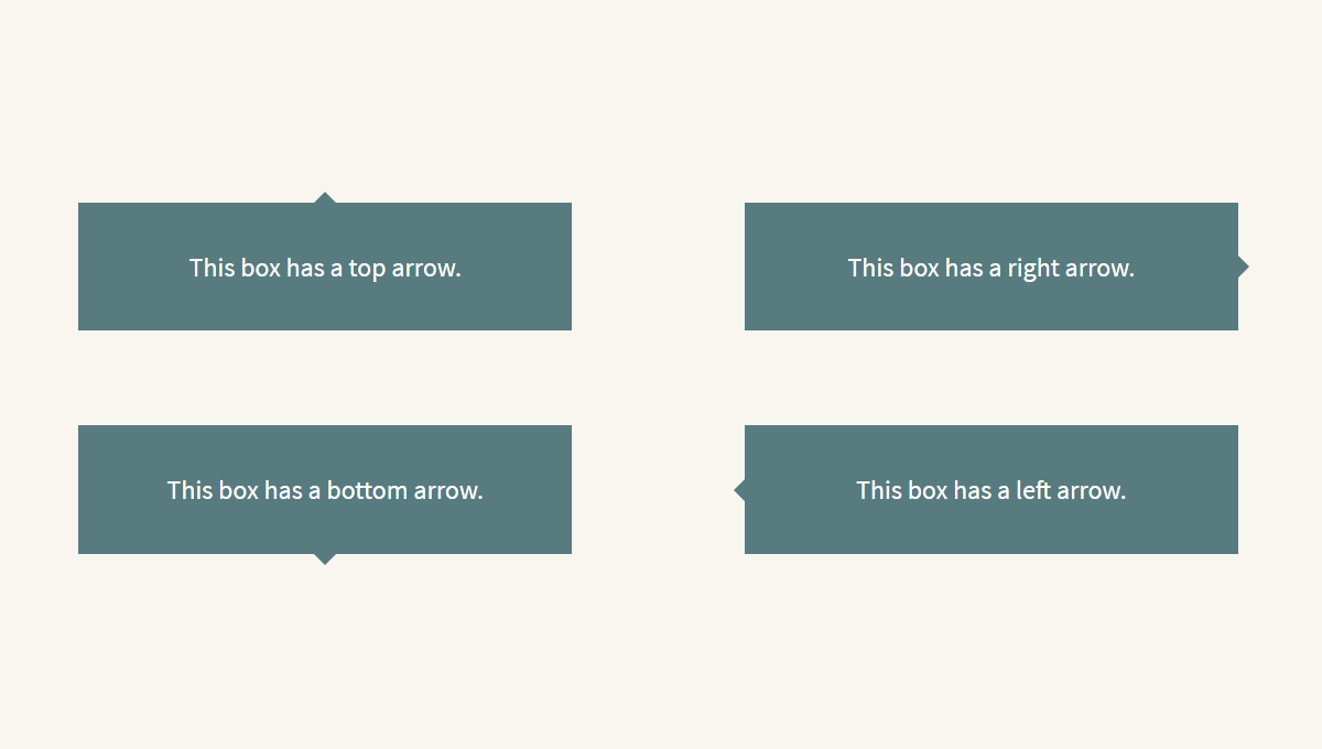 Demo image: SASS @mixin For CSS Arrows