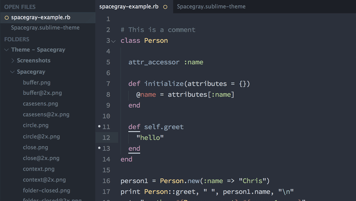 Demo image: Spacegray