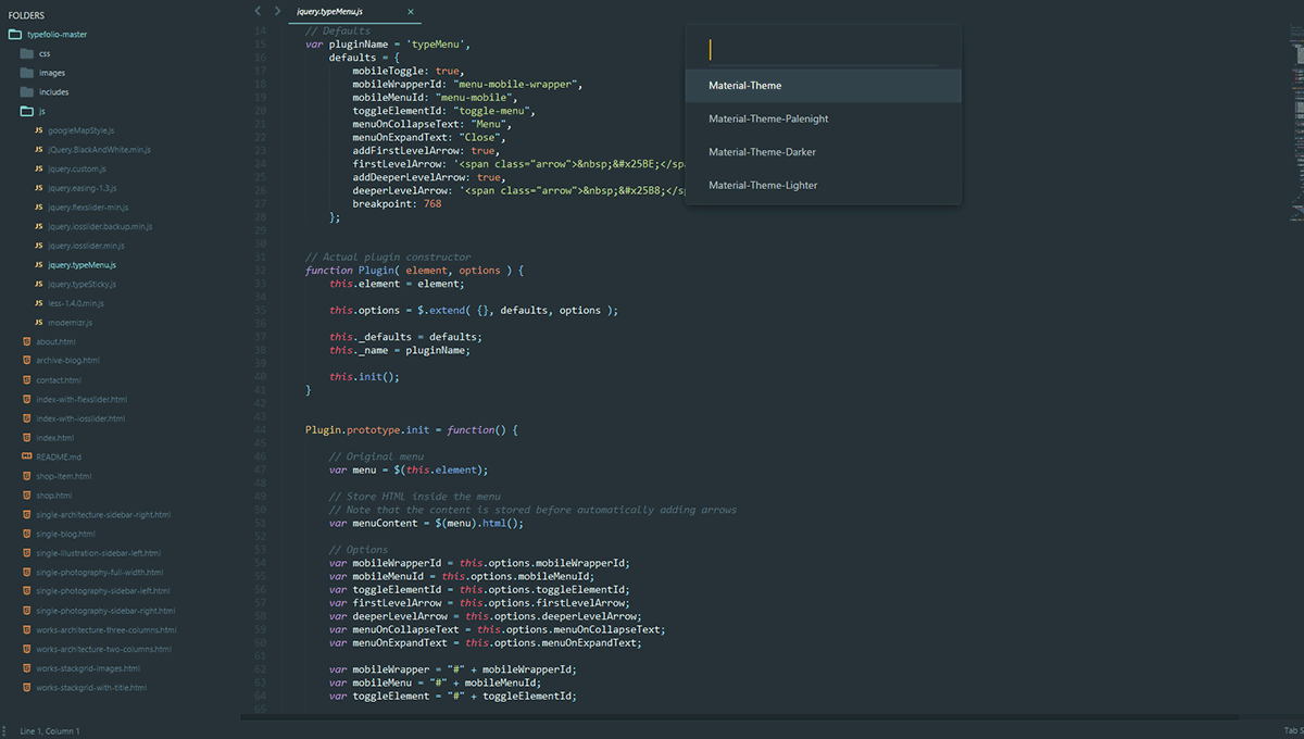 Demo image: Material Theme