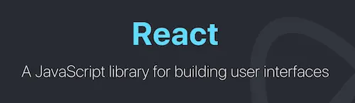 React homepage screenshot: