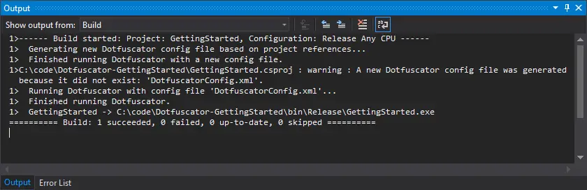getting started-build-initial
