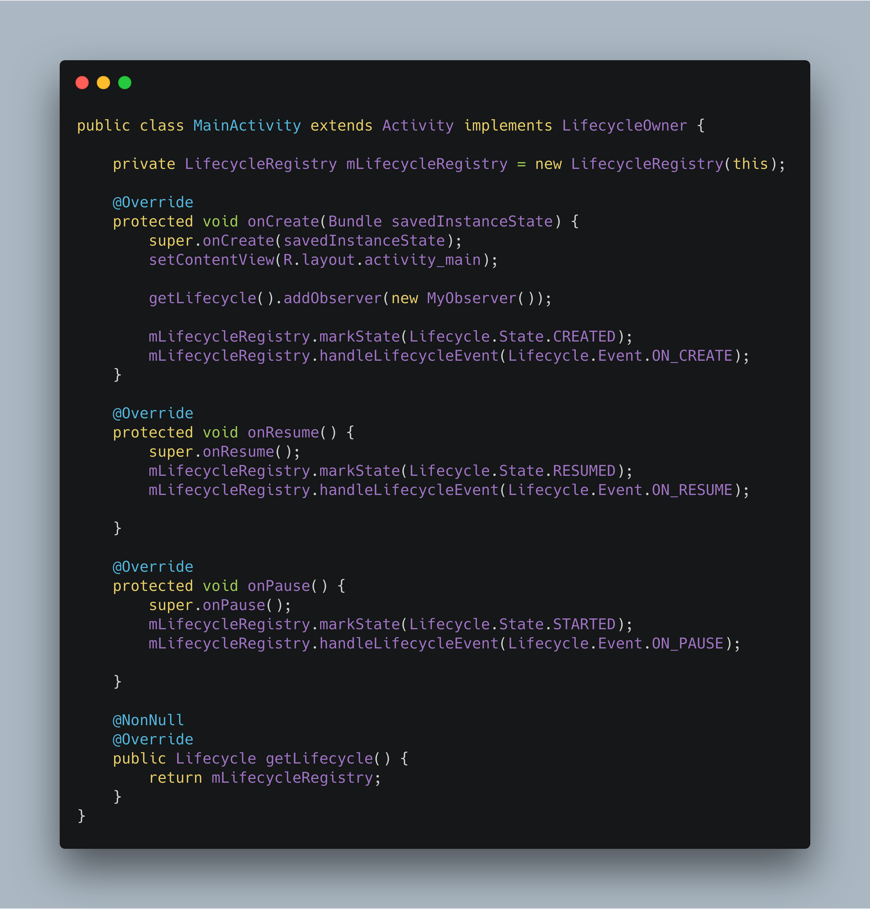 27.0.0下继承自普通Activity