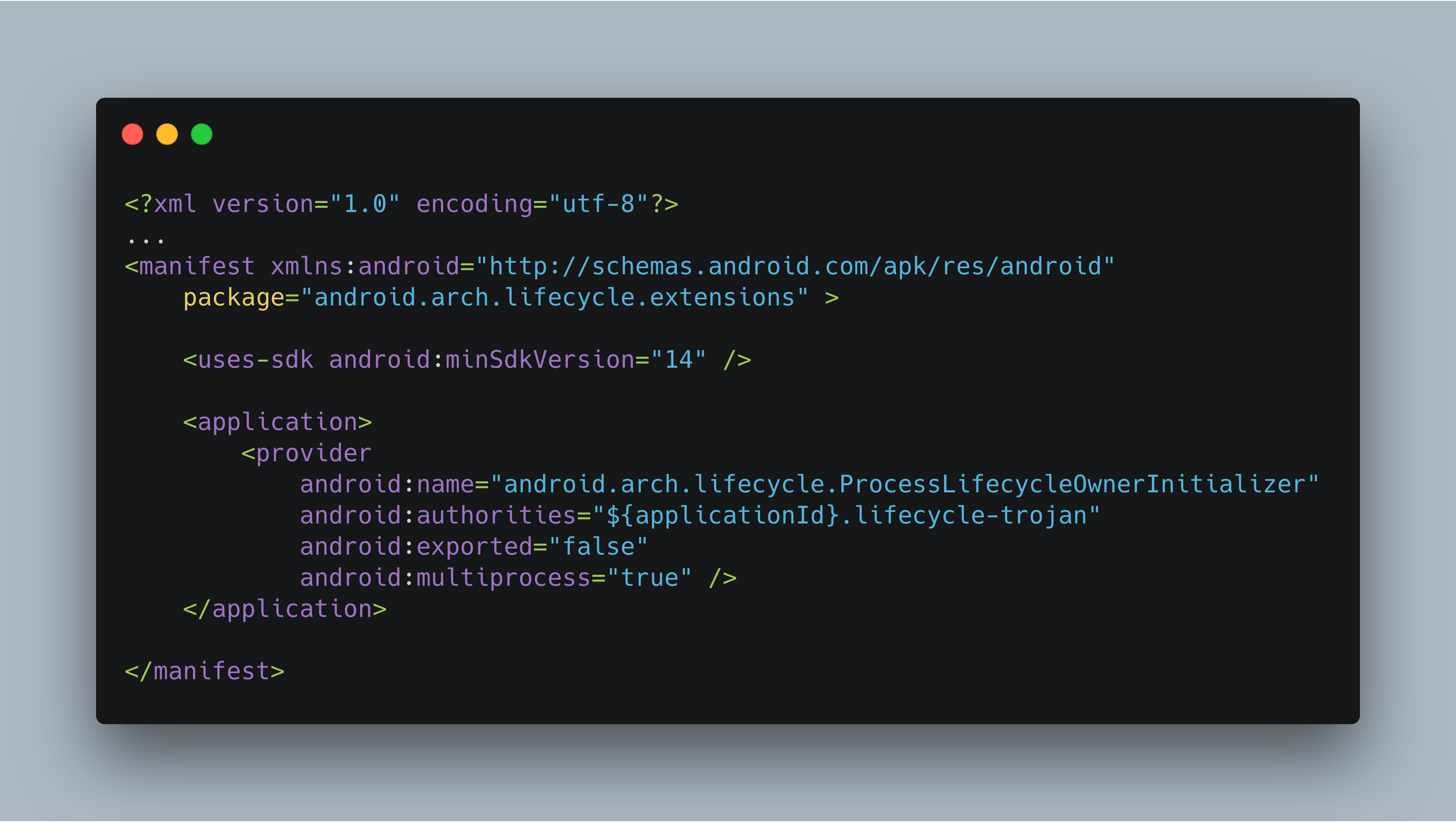 ProcessLifecycleOwnerInitializer的AndroidManifest