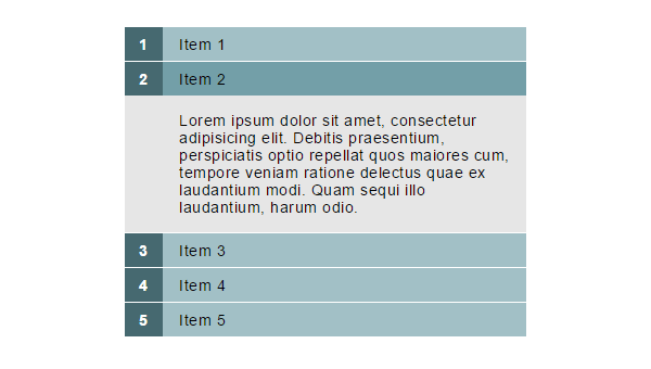 Demo Image: CSS Accordion