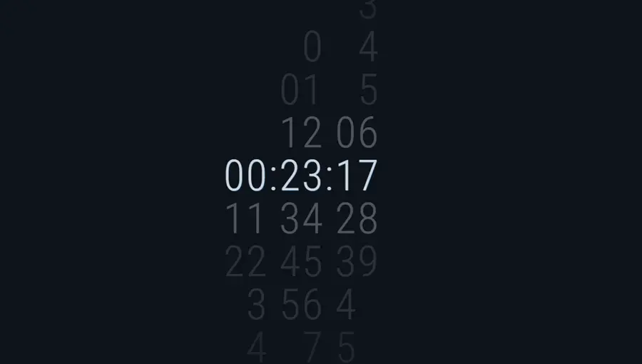 Demo image: Slide Clock