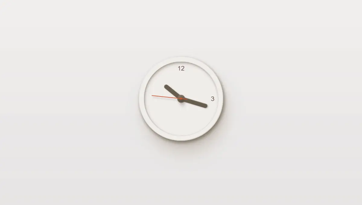 Demo image: CSS Clock